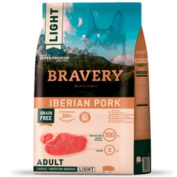 Bravery Light Iberian Pork Adult Large medium Breeds 4Kg
